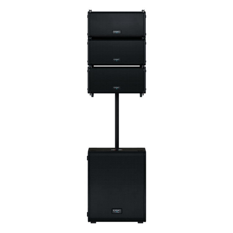 QSC LA108 (x3) + QSC KS118 + sztyca