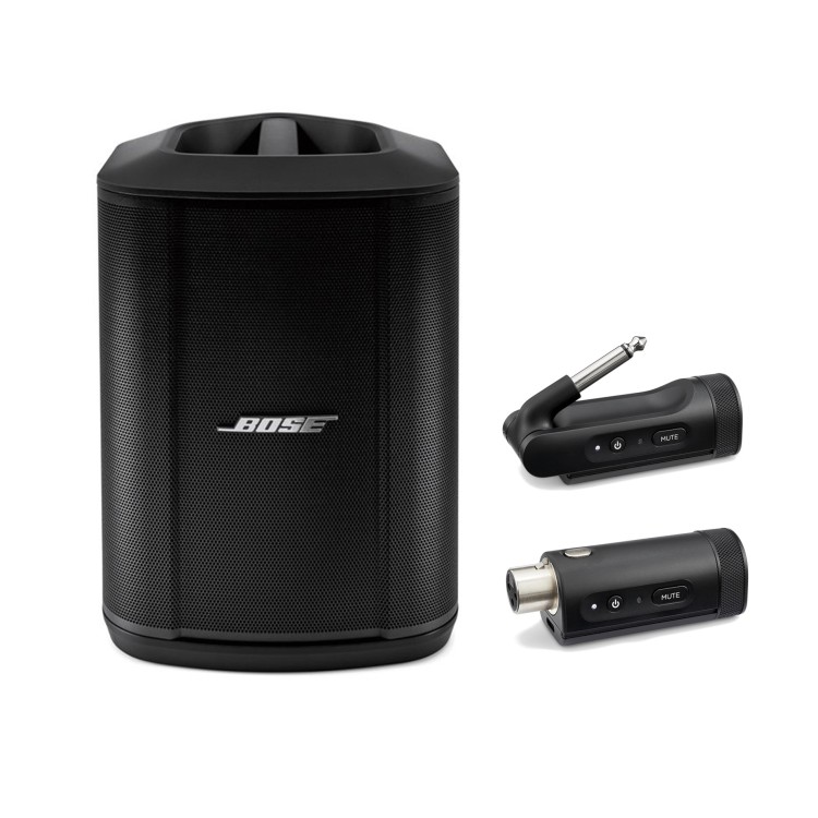 Bose S1 Pro+ + nadajnik dla instrumentów + nadajnik mikrofonowy/liniowy