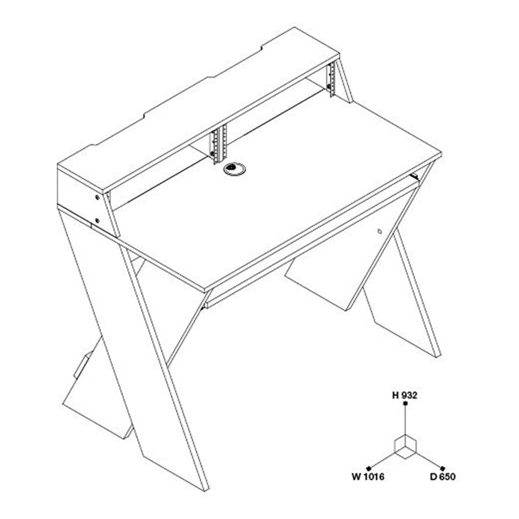 Glorious Sound Desk Compact White