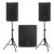 JBL PRX915 x2 + JBL PRX918 XLF + statywy i okablowanie