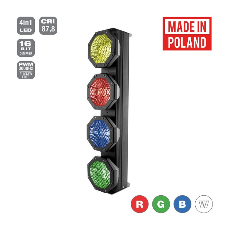 Flash Professional OCTO Sunbar 4x30W 4w1 COB RGBW 4 sekcje Mk2