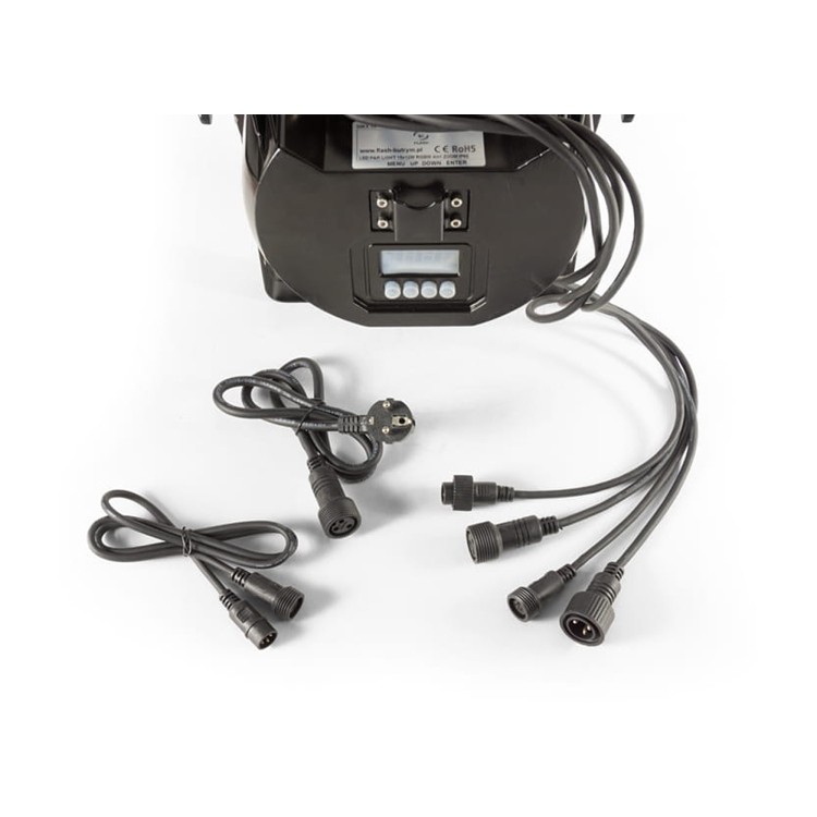 Flash LED PAR 64 18x10W RGBW 4w1 ZOOM IP65