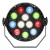 fractal lights led par 12x3w
