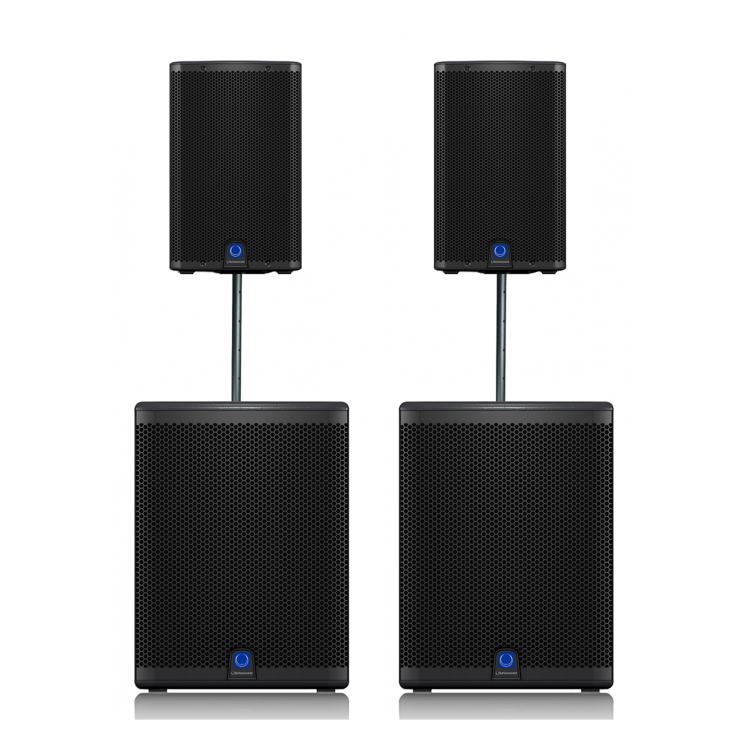 Zestaw: 2x Turbosound iQ12 + 2x iQ15B + sztyce i okablowanie