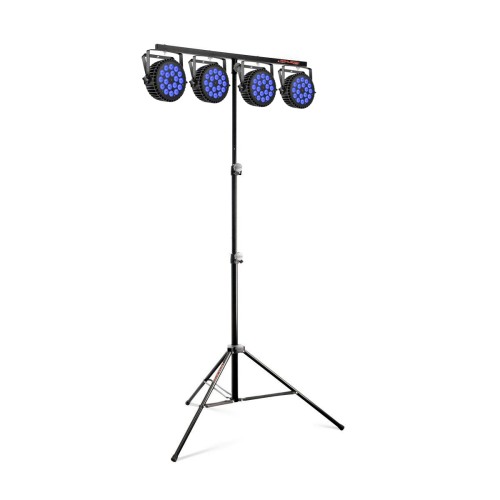 4x Flash LED PAR 64 18x12W + Statyw Athletic nLS-3KIT