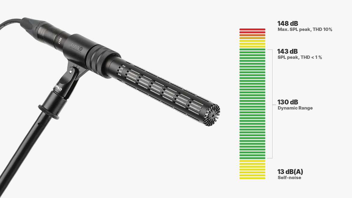 DPA 2017 Shotgun Microphone - niski poziom szumów