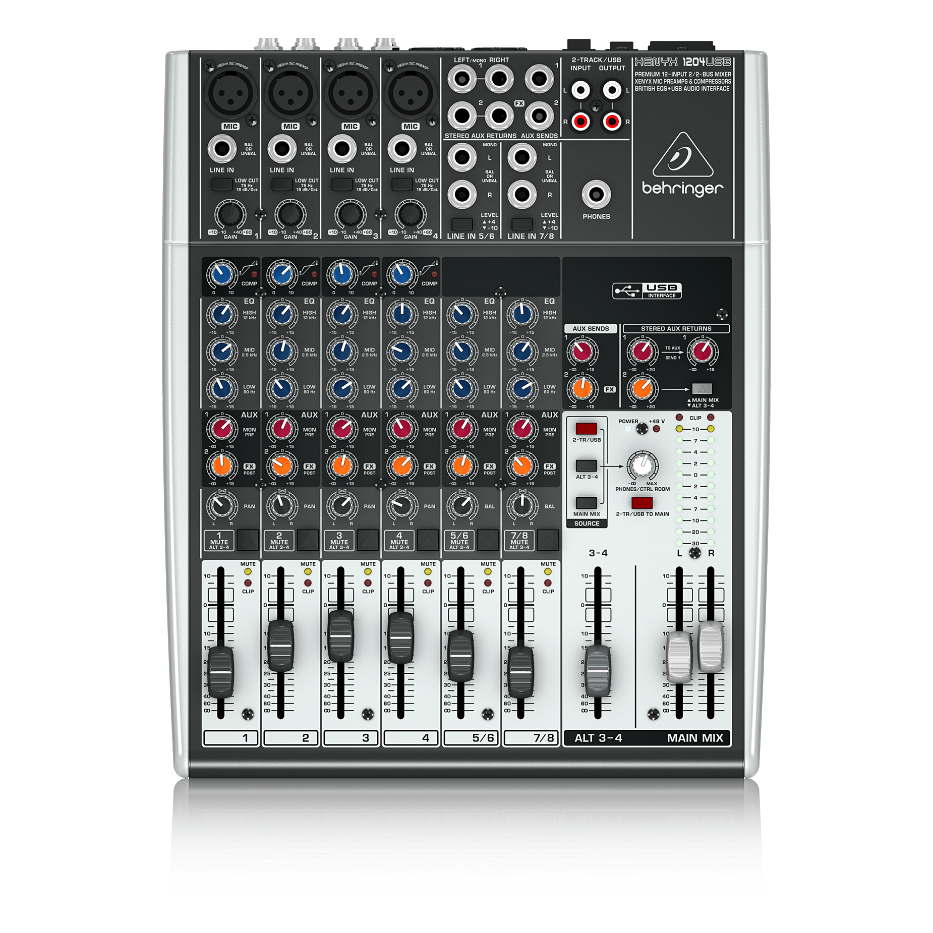 Behringer XENYX 1204USB – mikser z interfejsem | Music Center