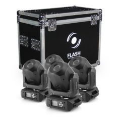 Flash Professional 4x LED Moving Head 90W DIAMOND – ROTO PRISM 2x GOBO (ZESTAW)